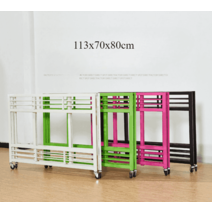 이동식 진열대 매대 가판대 행사용 판매대 옷가게, 바퀴가 달린 로얄 블루 홀 싱글 더블 레이어