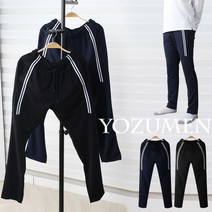 요즘엔 가을 트렌드 슬림핏 남성 데일리 투라인배색 스포티팬츠