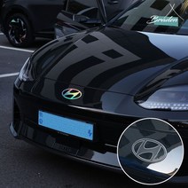 [차랑] 아이오닉6 엠블럼 홀로그램 스티커, 오로라홀로그램