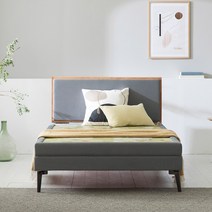 장인가구 흙담은 루시엘 모던 원목 엣지 황토 온열 흙침대 S, 그레이