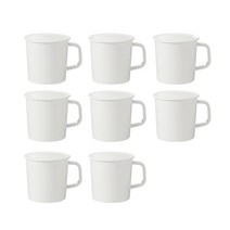 무인양품 MUJI 뚜껑이 있는 머그컵 270ml 8p, 화이트