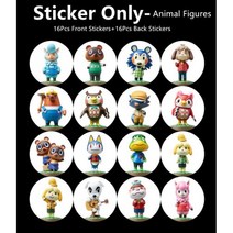 20Pcs NFC Ntag215 코인 태그 키 13 56MHz NTAG 215 카드 라벨 RFID 초경량 레이블 Tagmo 용 25mm 직경 원형 상자, Animal Figures Stick