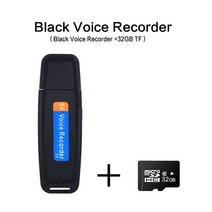 보이스레코더 어린이집녹음기 장시간 소형 초소형 녹음기 mini small u disk dictaphone usb 음성 녹음기펜 디지털 dictaphone 전문 플래시 드라이브, 블랙 추가 32GB