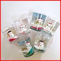 (레드산타)(3온즈*6개)크리스마스 캔들 양초 젤캔들 만들기 키트, 클린코튼, 그린