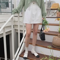 여자 남심저격 데일리 심플 뒷밴딩 핀턱 미니스커트