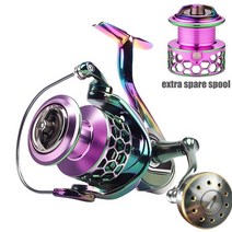 stella 39같은 디자인 스피닝 낚시 릴 9+1베어링 바닷물 낚시 도구 rxtra 예비 스풀 최대 드래그 55(lb) sg1000-sg6000, 큰 손잡이 여러 가지 빛깔의, 6000 시리즈