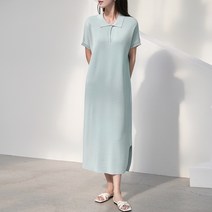 모노앳디 크린 카라 반팔 니트 원피스