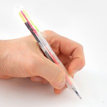 1200 비움 미니멀리즘 형광 3색 볼펜 0.7mm, 단품