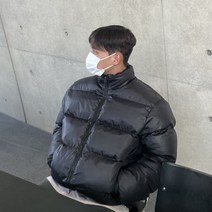 남여공용 데일리 스트릿 오버핏 유광 숏 패딩