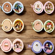 옥탑방어른이 DIY 미니어처 하우스 만들기 호두알속미니어쳐, 달나라호두알토끼