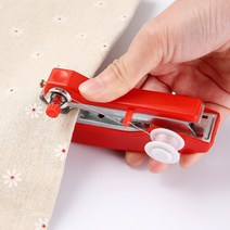가정용 미니 미싱 재봉틀 오바로크 박음질 옷수선 준공업 휴대용 수동 간단한 조작 재봉 도구 재봉 천 패브릭 핸디 바느질 도구, 푸른