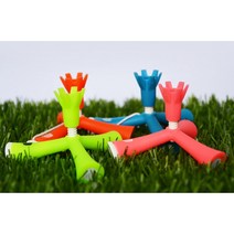 [캐디천사] 삼발이 기능성 골프티 이지티 티꽂이 분실방지 골프용품, 블루