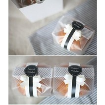 베이킹 케이스 마카롱 쿠키포장지 샌드위치 머핀 100 pcs 귀여운 싸바리박스 7, 스티커가 달린 가방