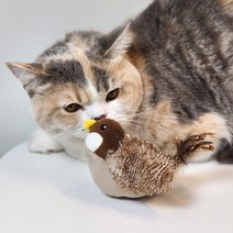 [펫케어] 댕글몬 소리나는 캣닢 인형 고양이 장난감 5종 참새, 파랑새