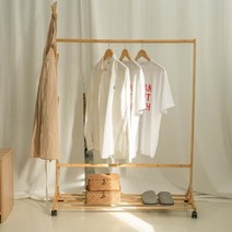 감성 원룸 DIY 이동식 원목 옷 가방 행거(2종) 스탠드 좁은 쇼핑몰 여자 봉, 100cm(대)
