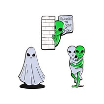 별자리목걸이 패션목걸이 북유럽인테리어소품 패션 우주 비행사 외계인 예술 동상 에나멜 핀 블루 공간 별