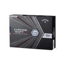 Callaway 캘러웨이 골프공 CHROME 소프트 X 컬러 고반발 고급 선물, 화이트, 트리플 트랙, 노멀