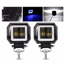 선박용 램프 라이트 WINTUWAY 2PCS 3 인치 12V 24V 6000K 40W 방수 광장 LED 천사 눈 바 Offroad 자동차 보트 led 작업 빛