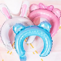 귀여운 동물 풍선 머리띠 브라이덜샤워 아트 생일 파티 꾸미기 애니멀 홈파티 기념일 헤어밴드 놀이동산 놀이공원 용품 소품 장식 8종 택1, 팬더