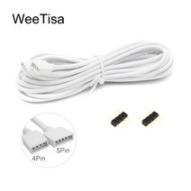 RGB RGBW 연장 케이블 커넥터 4Pin 5Pin 1M 2M 3M 4M 5M 10M LED 와이어 5050 2835 스트립, White_10M | 4Pin