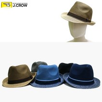 제이크로우 투톤 밀집 린넨 챙포인트 페도라 챙모자 JCCF 2TL1PC04, 네이비