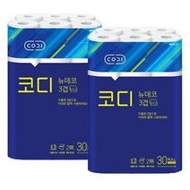 코디 뉴데코 비데겸용 3겹 25m 30롤 X 2개
