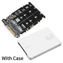 pcie 확장카드 무선랜 데스크탑 4.0 라이저 NVMe HDD m 2 ssd u 2 어댑터 2in1 m 2 nvme 및 sata bus ngff ssd pci e u 2, 하얀