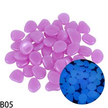 관상어 용품 25/50Pcs 정원 장식품 빛나는 돌 야외 수족관 홈 물고기 탱크 대 한 어두운 바위에 형광 자갈, [02] 50pcs, [05] B05