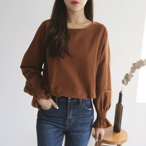[수키] 코튼커프스블라우스