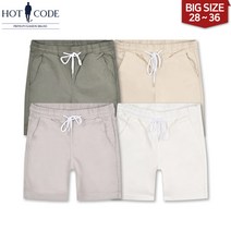 핫코드 남성용 여름 국내생산 밴딩 면 반바지