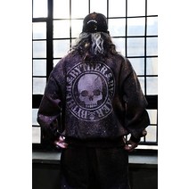 바이더알 Custom 도트 블리치 기모 맨투맨