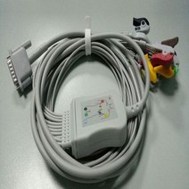 Bionet Cardiocare 2000/CardioTouch3000 ECG EKG 케이블 리드 와이어 10 의료용 케이블 클립 엔드 IEC 호환, AHA Standard(V1-V6)