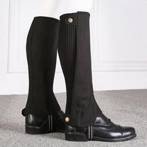 이퍼피 남녀공용 승마 다리 정강이 보호 승마용 롱부츠, XL 1개, 블랙