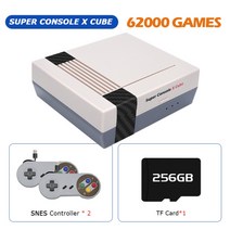 오락실게임기 오락기 레트로 고전 가정용 추억의 게임기 pspps1nesn64nds 20000 무료 3d 게임용 조이스틱이 내장된 슈퍼 콘솔 x 큐브 비디오 게임 콘솔 62000, 협력사, 큐브-256g-snes-2, au 플러그