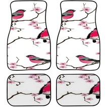 자동차발매트 아름다운 일본 벚꽃/사쿠라 인쇄 카펫 플로어 매트-프론트 & 리어 라이너 세트 자동차 SU, 04 04