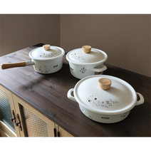 무민 해피데이 법랑 냄비 편수 양수 전골 냄비, 전골 22cm