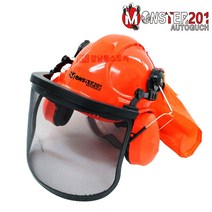 경량 안전모 헬맷 충돌 방지 눈 머리 보호 작업 현장, 주황색 안전모 + 짙은 고글