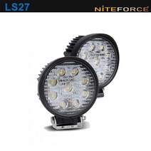 LS27 LED작업등 소형 2500루멘 CREE 27W 25m/30m IP67 야간작업 집어등 트랙터 중장비, 확산형 본체, 1개