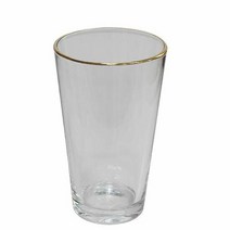 금테 믹싱컵 430ml 우유컵 원형컵 음료수컵 음료컵 유리컵, 단품