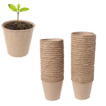 모종 트레이 50pc 6cm 환경 보호 정원 라운드 이탄 냄비 식물 묘목 스타터 컵 보육 허브 씨앗 심기 도구, 50개