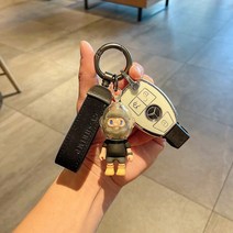벤츠 키케이스 키링 차키홀더 키링 TPU 자동차 케이스 커버 펜던트 체인 메르세데스 벤츠 마이바흐 AMG S A, 11 B White-Black boy