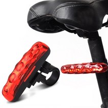 LED 5구 베이직 자전거 후미등 안전등 미등 라이트, 1개