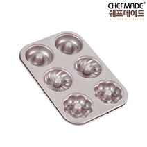 쉐프메이드 도넛팬 6구 3가지모양