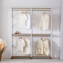 상도가구 모던하임 행거 1600 시스템행거 드레스룸행거 드레스룸, 화이트프레임+화이트_CO