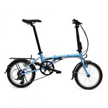 키후 폰드 접이식 16인치 미니벨로 펜더 짐받이 포함 + 자전거용품 4가지 증정, 뉴트로 블루 버즈