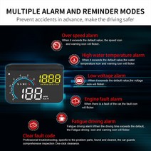 2023 GPS HUD 자동차 OBD2 헤드업 디스플레이 디지털 속도계 앞유리 프로젝터 전자 액세서리 스마트 경보, 01 M12 OBD2 GPS