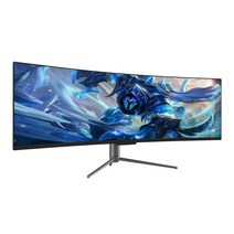 49인치 모니터 슈퍼 와이드 144hz 게이밍 커브드 스크린 LCD 모니터, 1개