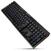몬스타 데빌스킬 MK108RGB 게이밍 기계식 키보드 (블랙 청축) 키보드-유선키보드, MK108RGB x 블랙1104009 22, 일반형