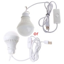 5w 10 led 에너지 절약 usb 전구 조명 캠핑 홈 밤 램프 후크 스위치 77ud