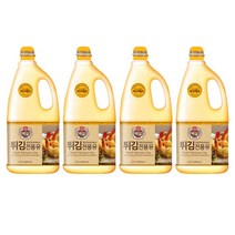 CJ제일제당 백설 튀김 전용유 1.8L x 4개 대용량 식용유